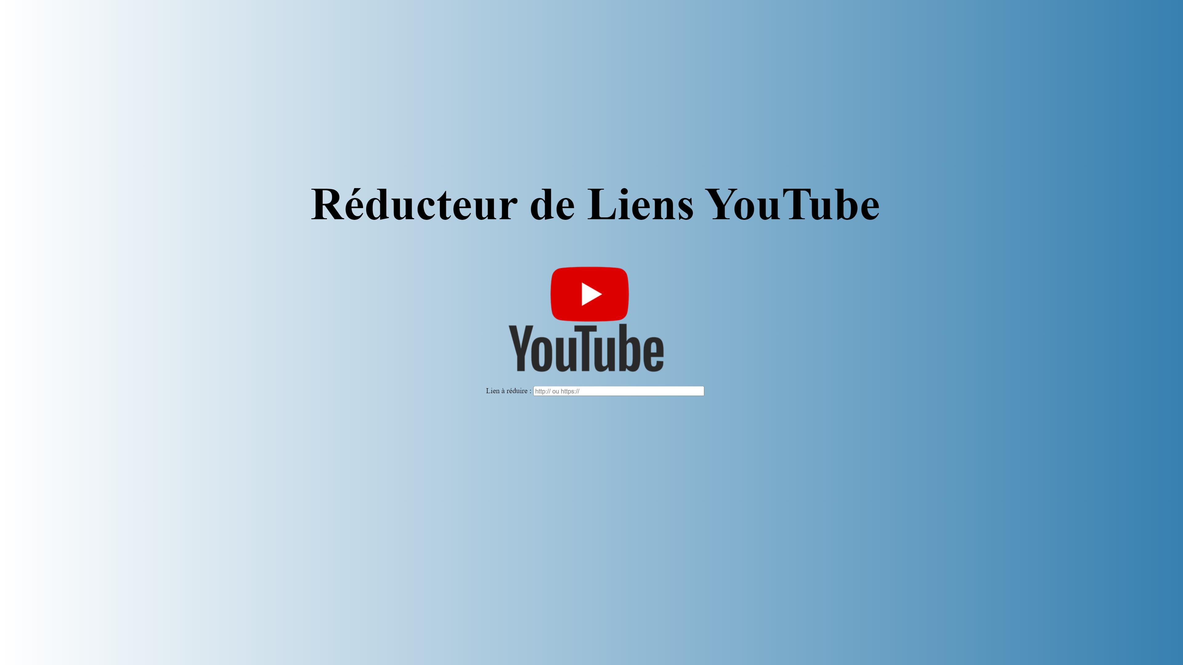 Réducteur de Liens YouTube
